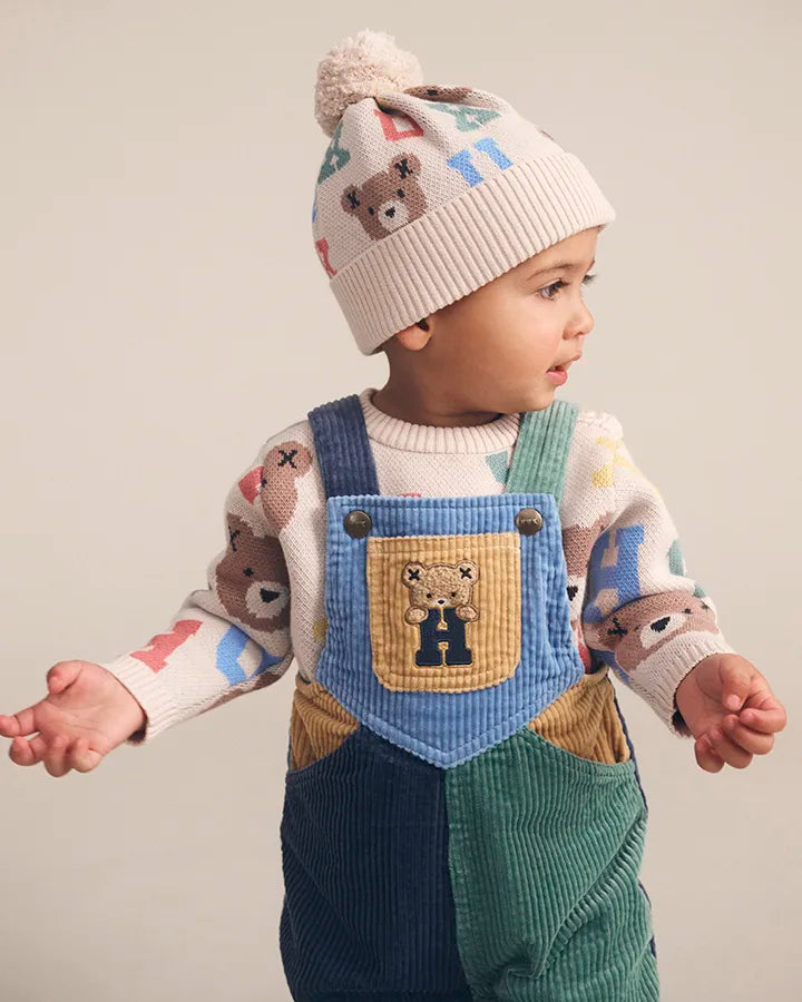 $80-85 MIDNIGHT COLOUR BLOCK OVERALLS- MIDNIGHT MULTI