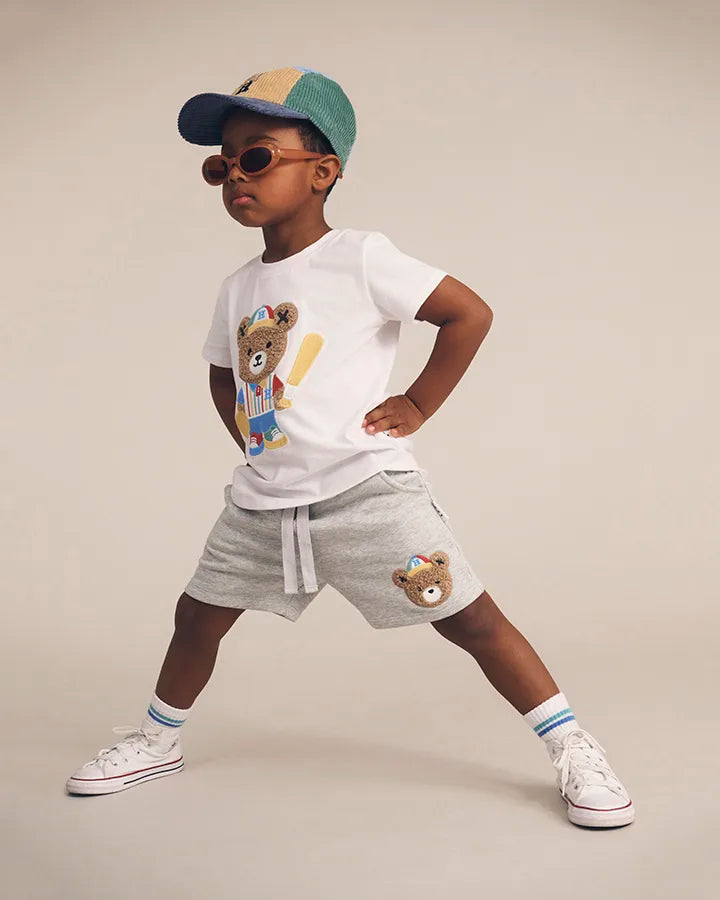 $50-55 BASEBALL HUX SHORT -GREY MARLE