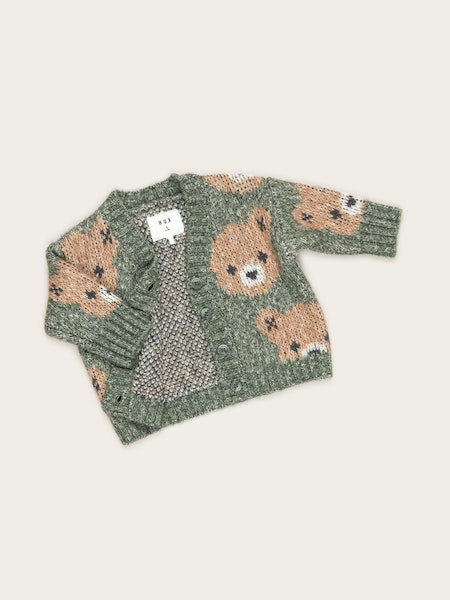 LIGHT SPRUCE HUXBEAR BOXY CARDI