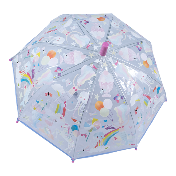 FLOSS&ROCK CLEAR COLOUR CHANGING UMBRELLA - FANTASY 47P5955