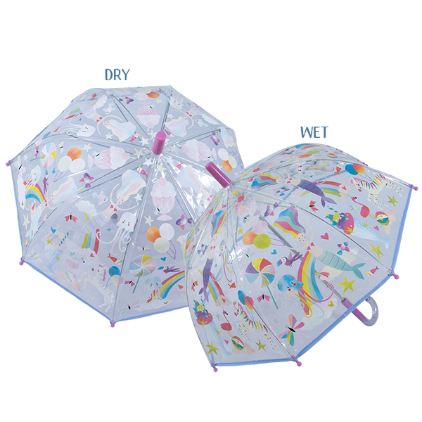 FLOSS&ROCK CLEAR COLOUR CHANGING UMBRELLA - FANTASY 47P5955