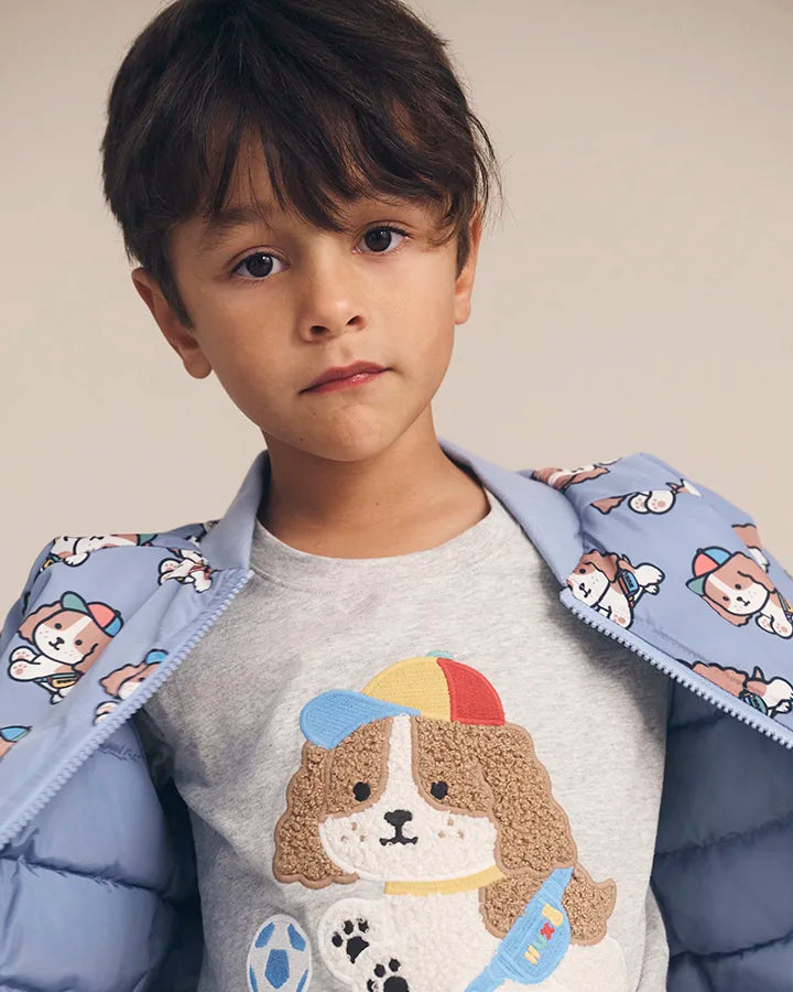 $50-55 HAPPY PUP TOP-GREY MARLE