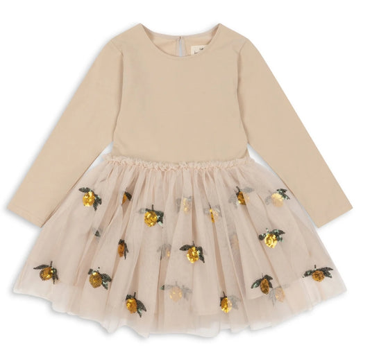 yvonne dress - lemon sequin