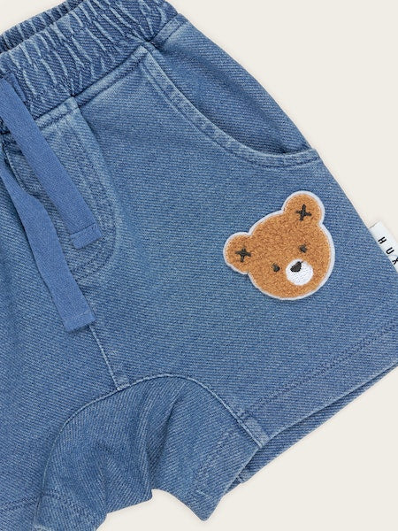 HUXBEAR KNIT DENIM SLOUCH SHORT