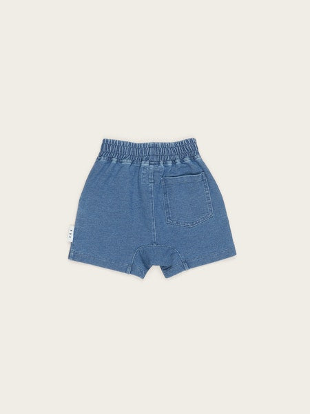 HUXBEAR KNIT DENIM SLOUCH SHORT