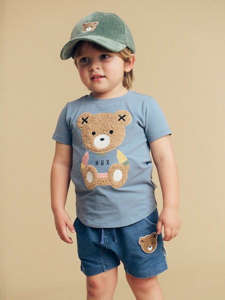 HUXBEAR KNIT DENIM SLOUCH SHORT