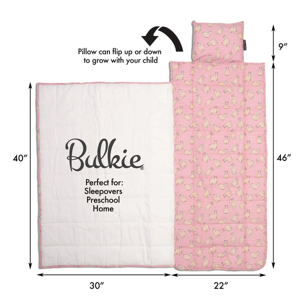 Kids Toddler Nap Mat Sleep Mat - Llamas Bulkie™