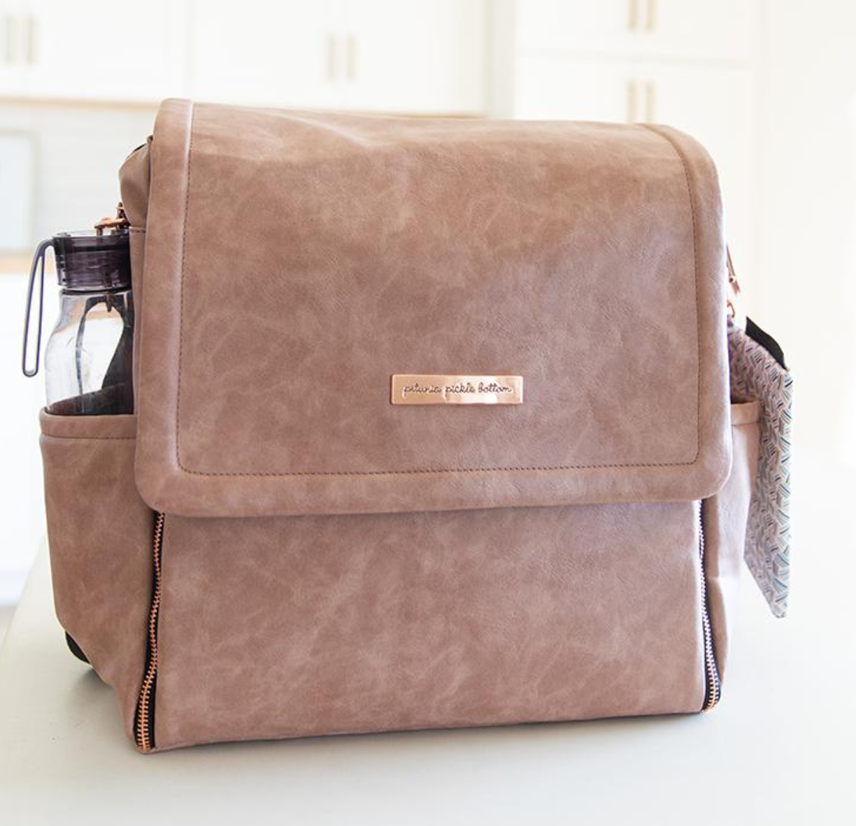 Boxy Backpack in Dusty Rose Matte Leatherette