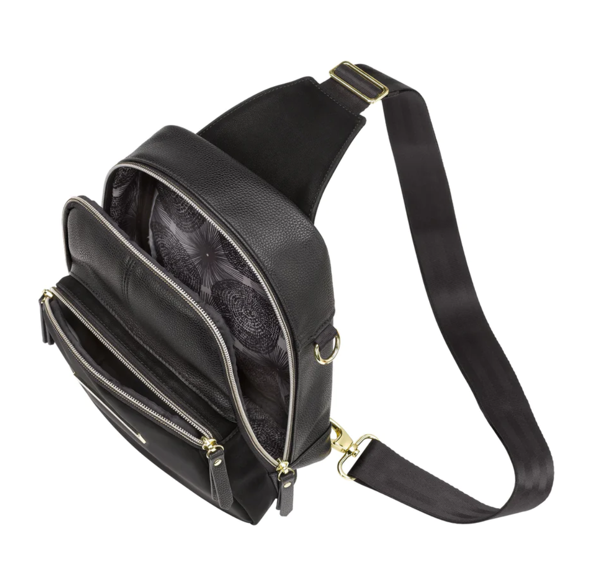 Criss-Cross Sling in Twilight Black