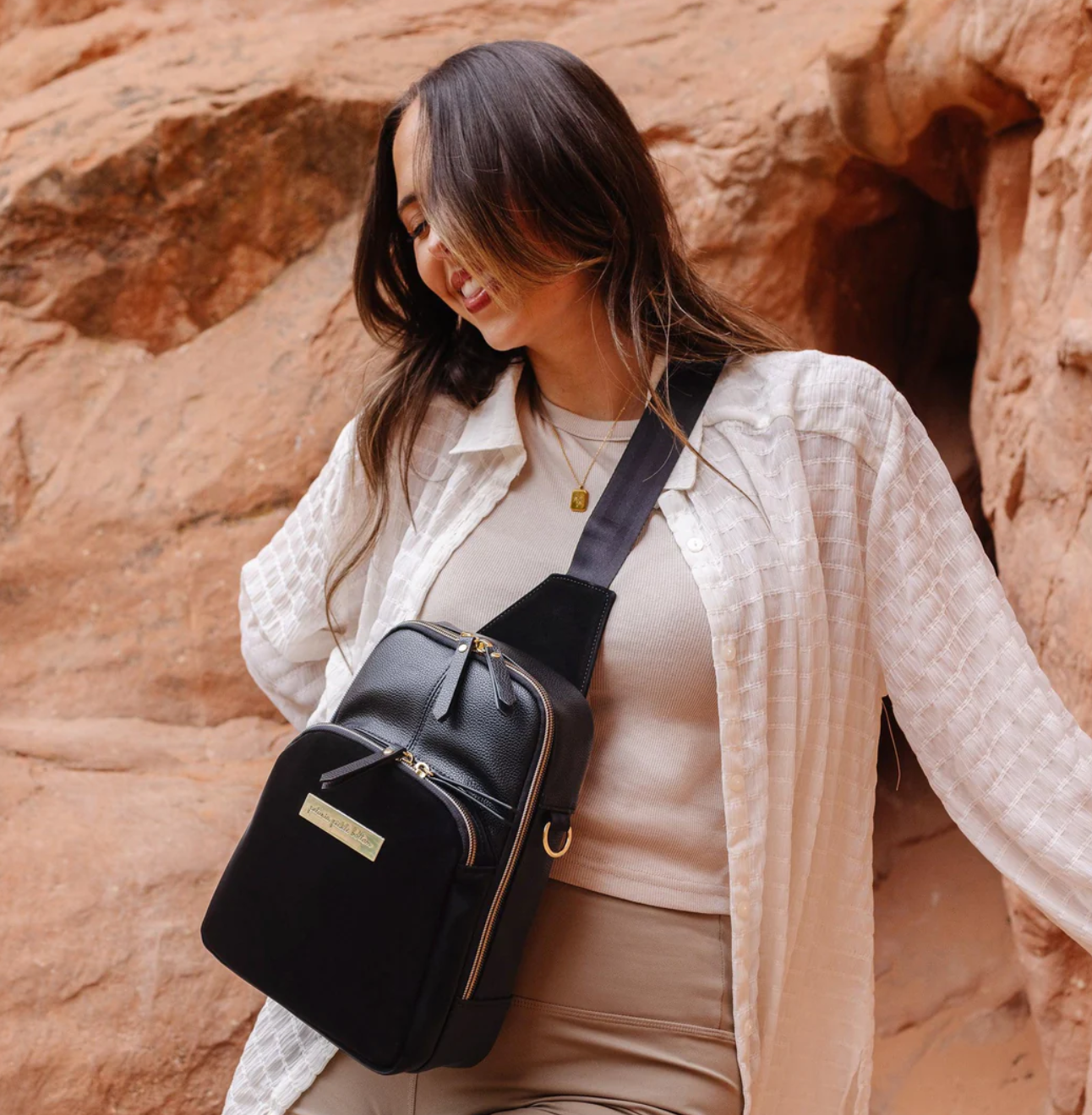 Criss-Cross Sling in Twilight Black