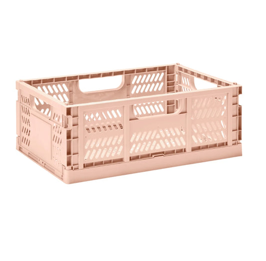 Modern Folding Crate Large - Clay