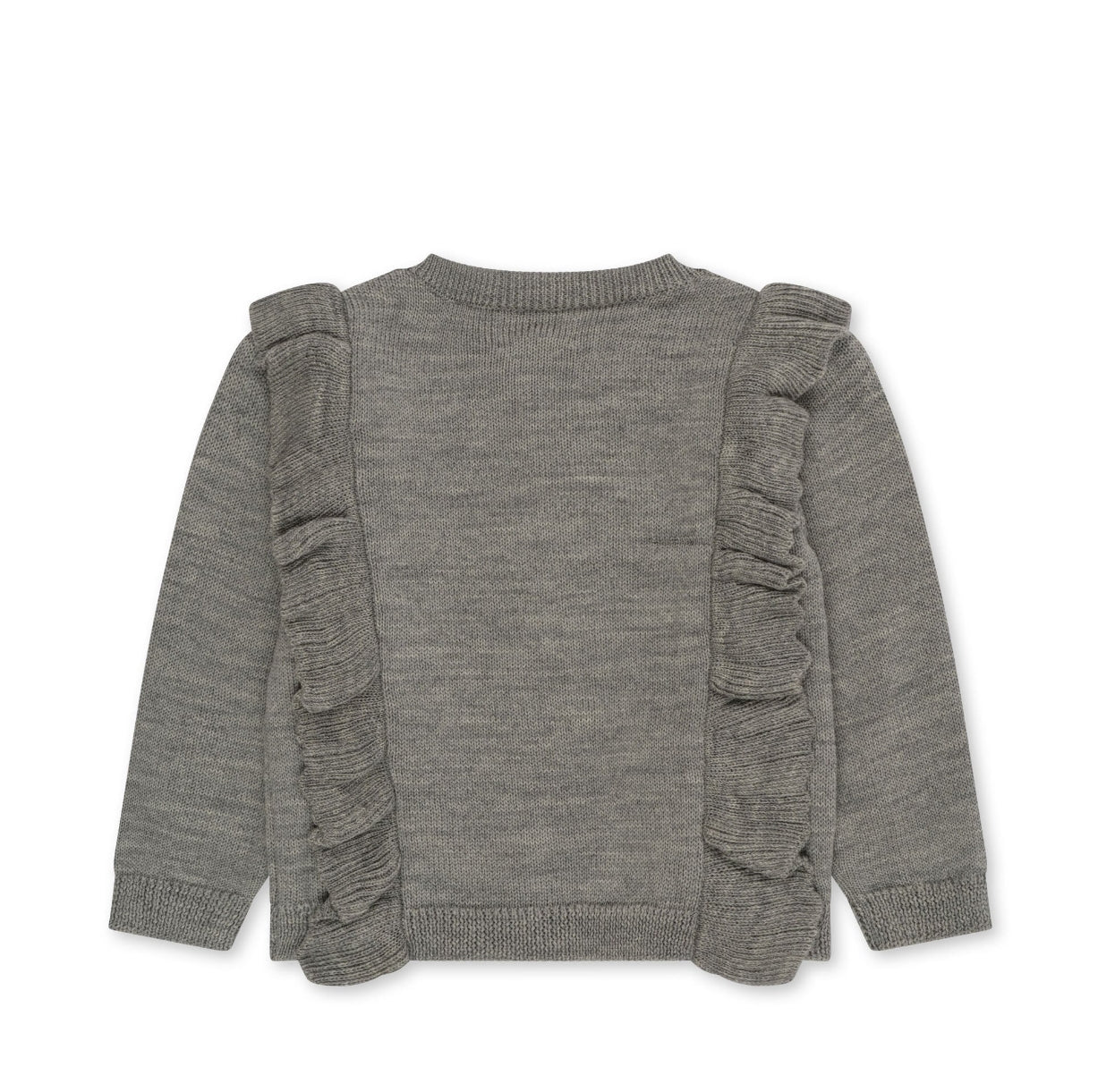 fiol frill cardigan - grey melange