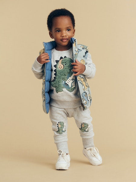 DINO BAND REVERSIBLE FLEECE VEST
