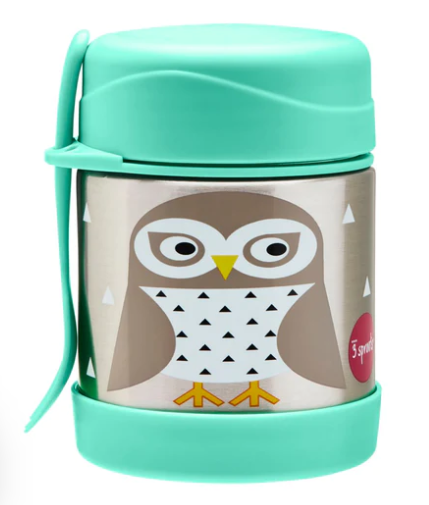 Stainless Steel Food Jar - Owl