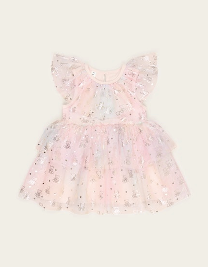 S23 CLOUD BEAR TIERED PARTY DRESS