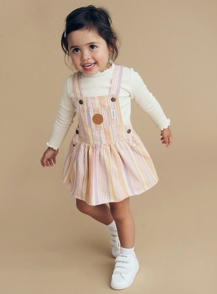 S23 VINTAGE STRIPE OVERALL DRESS