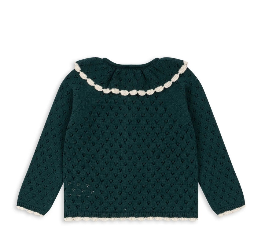 holiday knit cardigan - forest