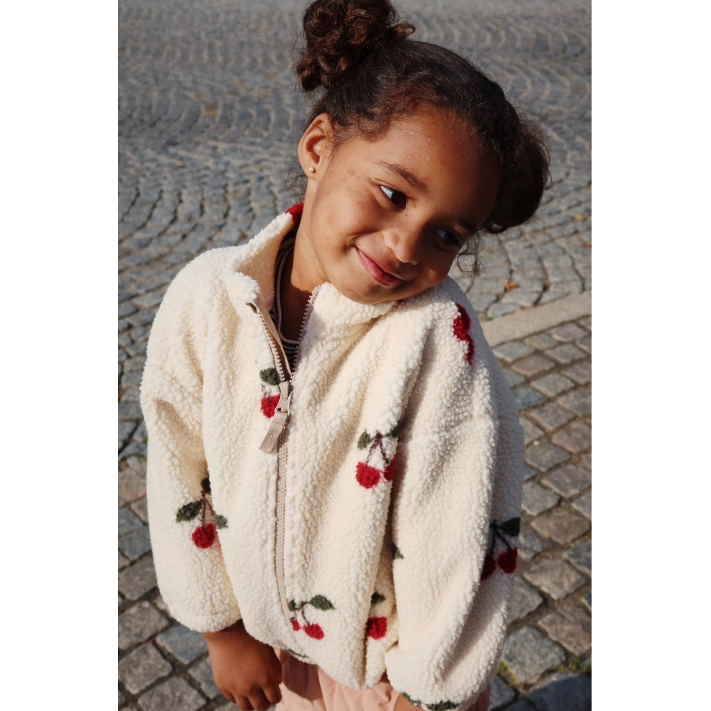 JODY TEDDY JACKET GRS - CHERRY