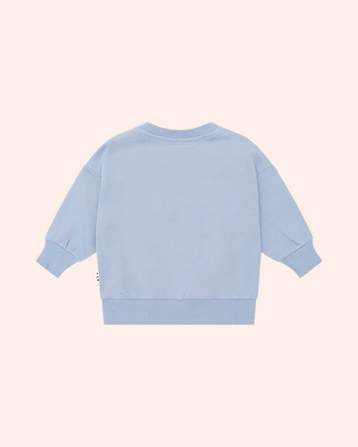 $70 STONE BLUE FURRY HUXBEAR SWEATSHIRT-STONE BLUE