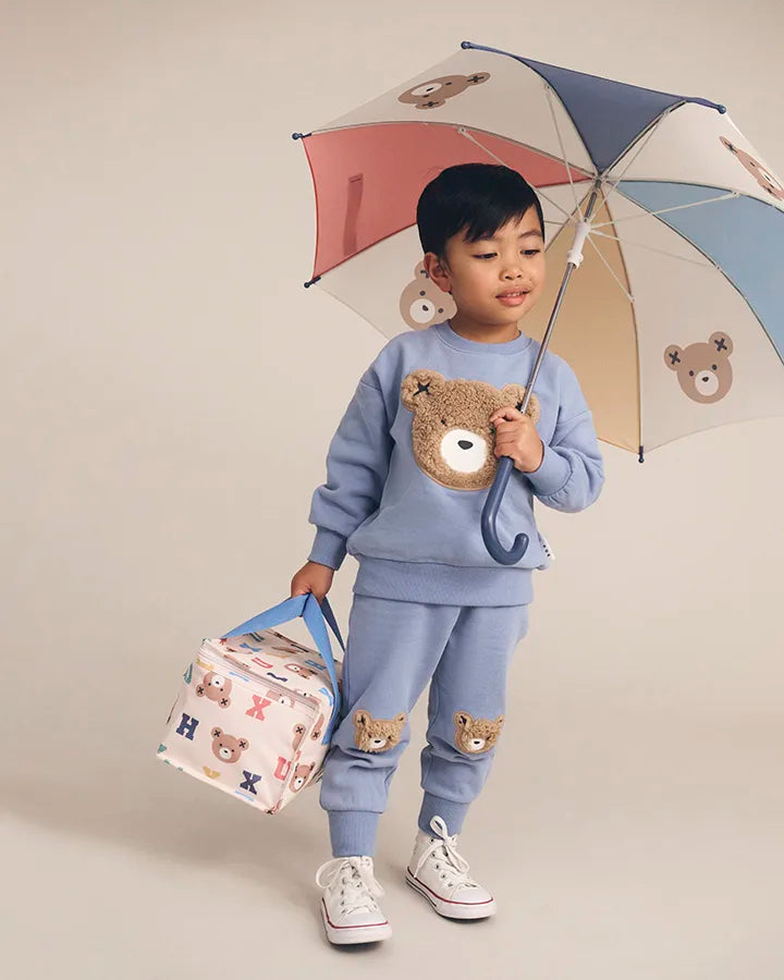 $70 STONE BLUE FURRY HUXBEAR SWEATSHIRT-STONE BLUE