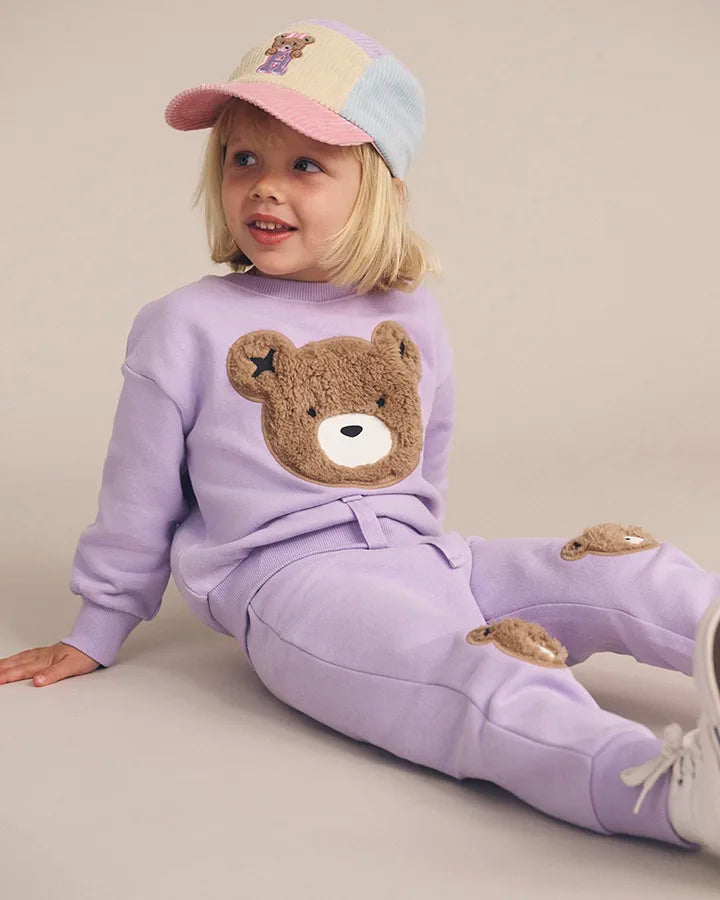 $55 ORCHID FURRY HUXBEAR TRACK PANT-ORCHID