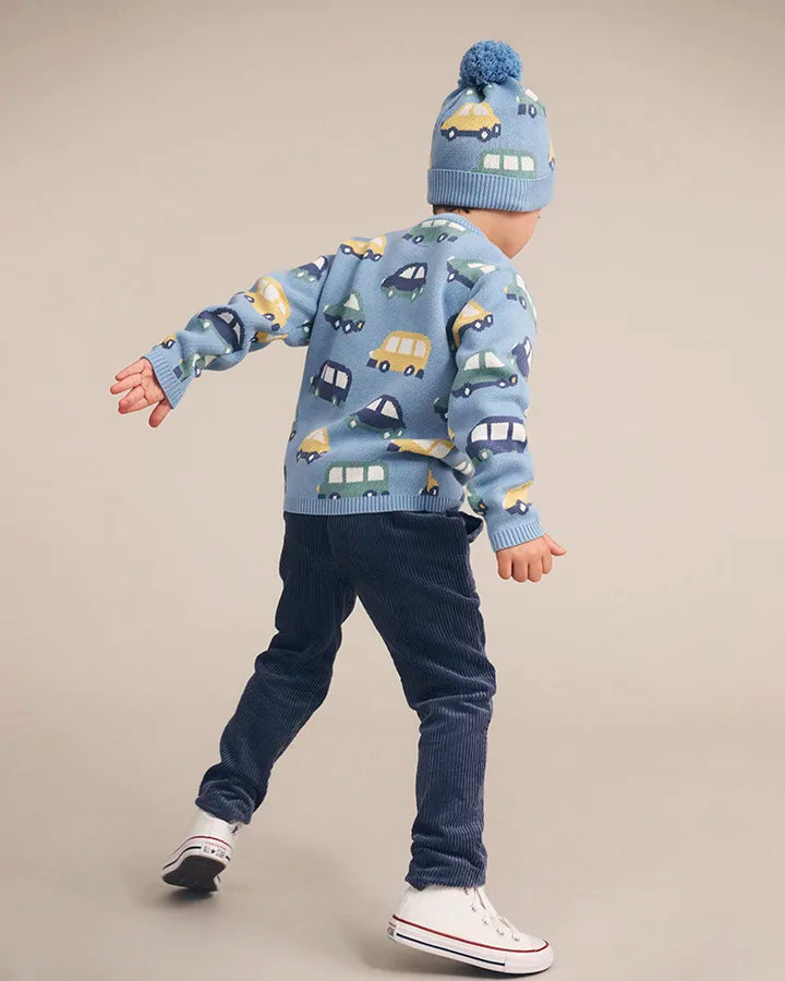 $70-75 HUXMOBILE KNIT JUMPER- MULTI