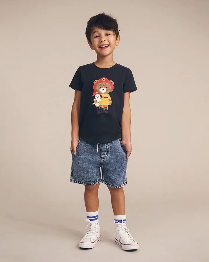 $50-55 FIREMAN HUX T-SHIRT-SOFT BLACK