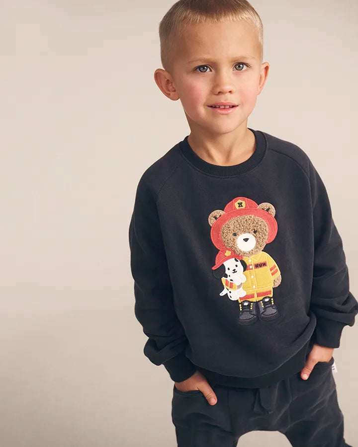 $65-70 FIREMAN HUX SWEATSHIRT-SOFT BLACK