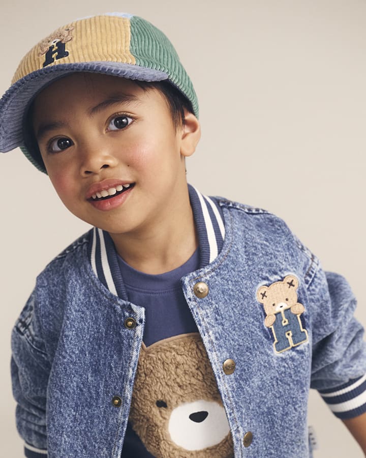 $105 DREAMY DENIM BOMBER JACKET-DENIM