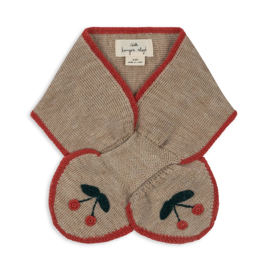 sonja knit neckwarmer - beige melange