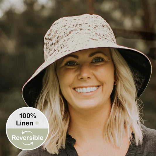 Ladies Reversible Sun Hat - Terrazzo / Ebony