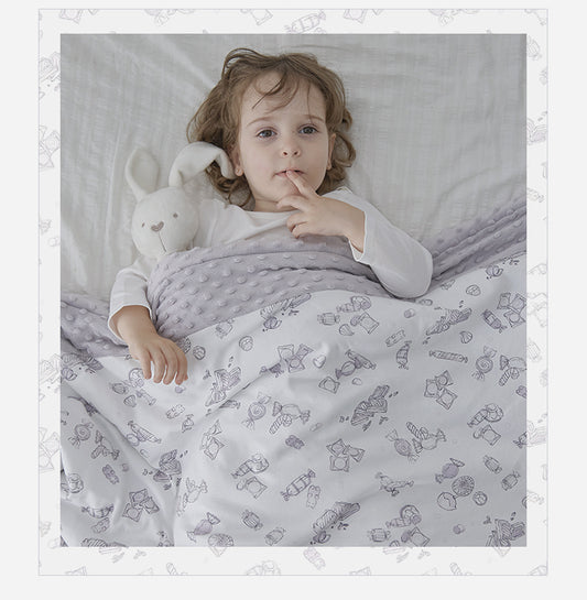 domiamia 针织薄夹棉豆豆毯-涂岛飞行