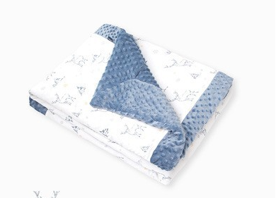 domiamia 针织薄夹棉豆豆毯-麋鹿精灵