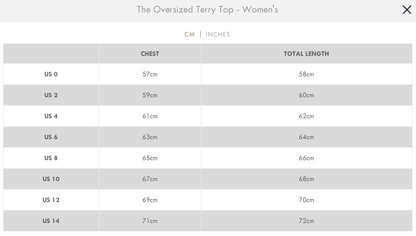 The Oversized Terry Top - Women's