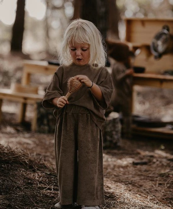 The Wide Leg Terry Trouser