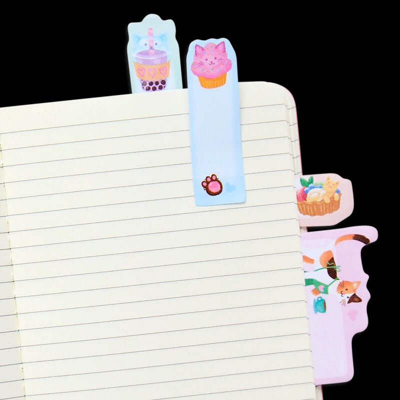 note pals sticky tabs - cat cafe