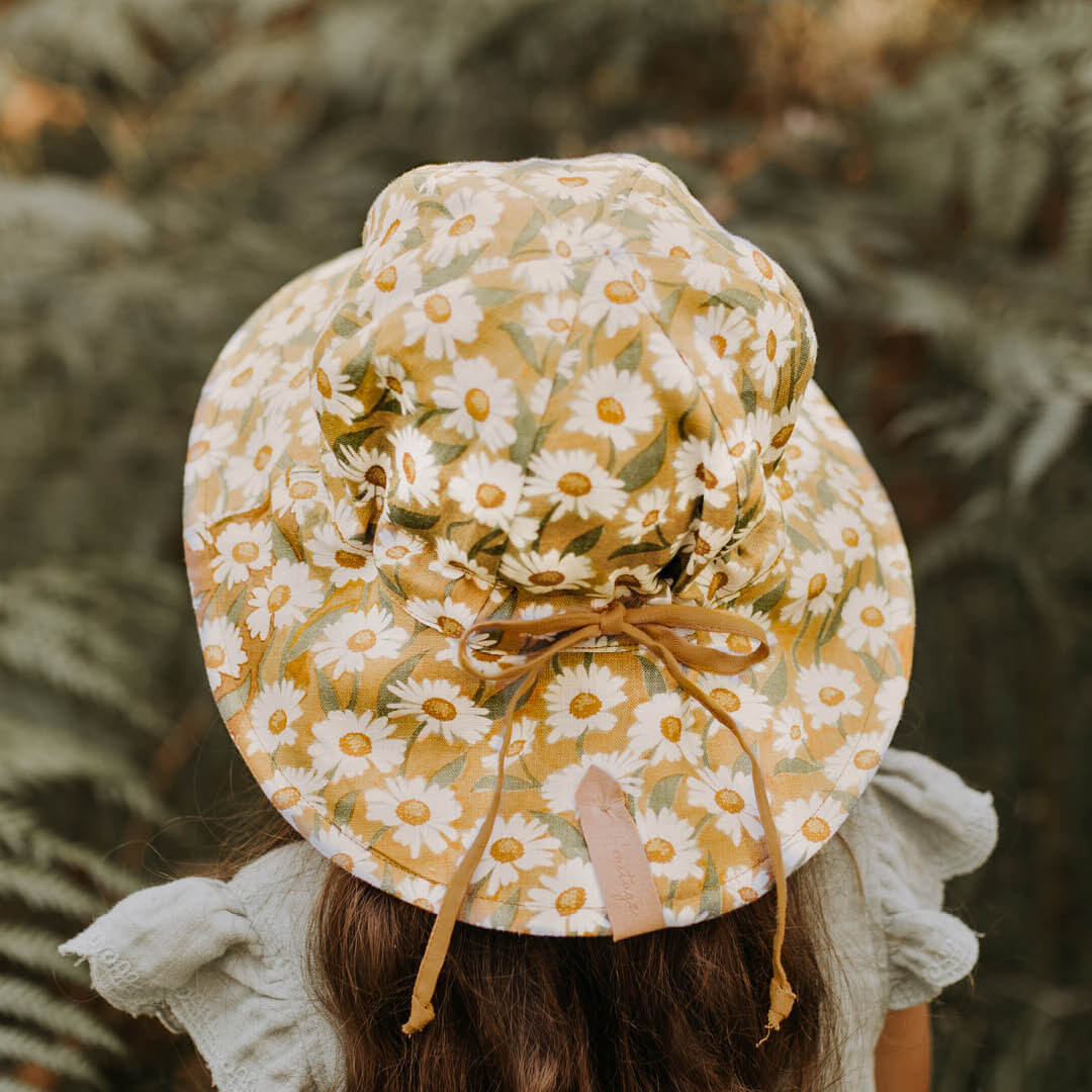 Girls Reversible Sun Hat - Maggie / Maize