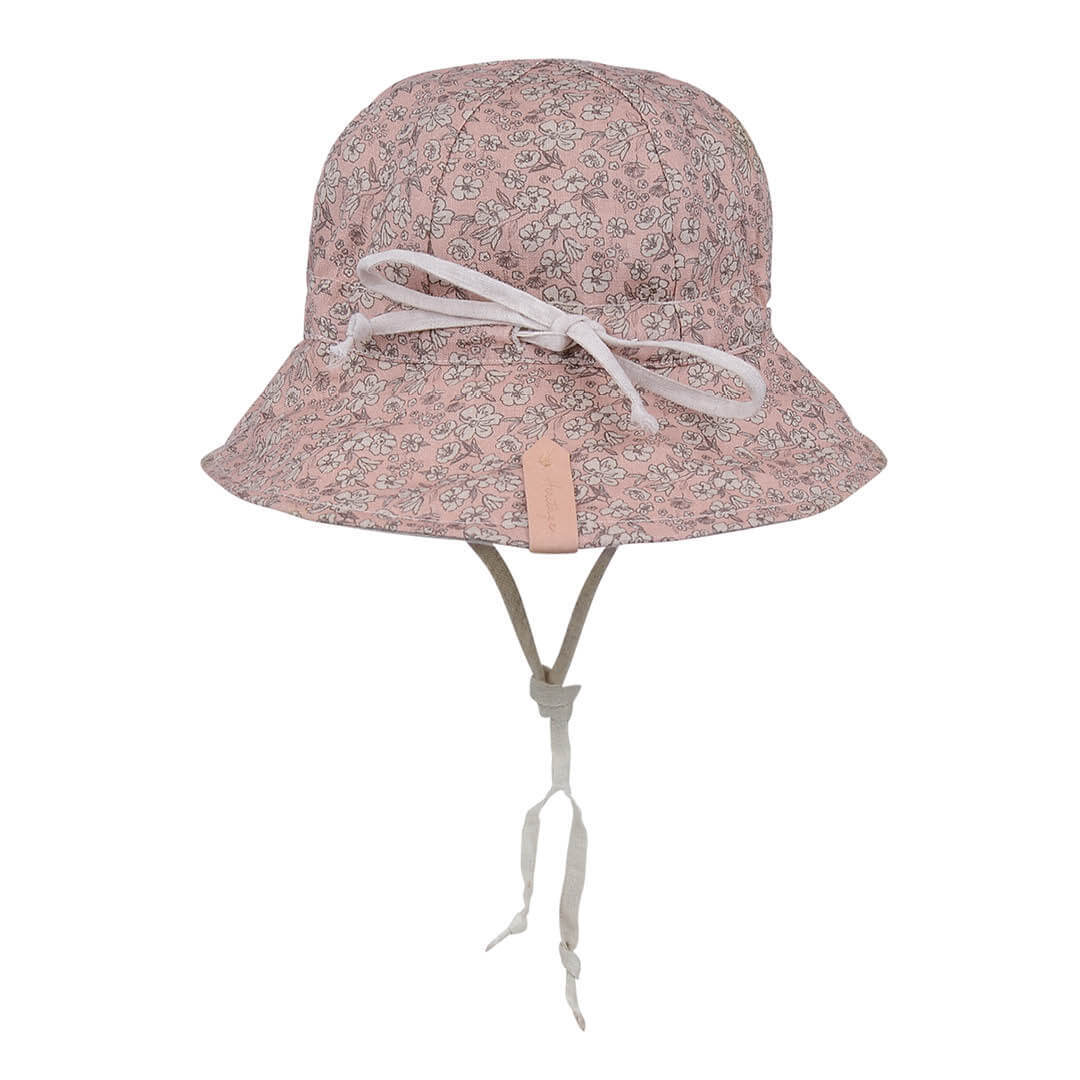 Girls Reversible Sun Hat - Florence / Flax