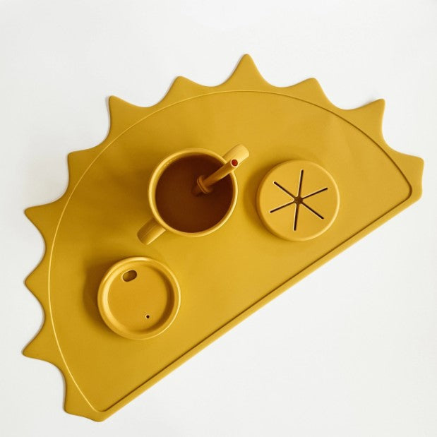 All-in-One Silicone Sippy Snack Cup Mustard