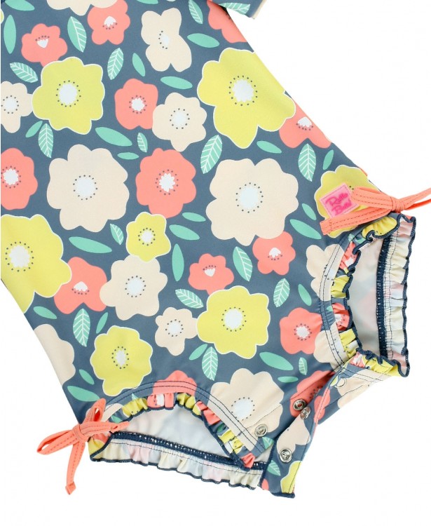 Flowering Around One Piece Rash Guard