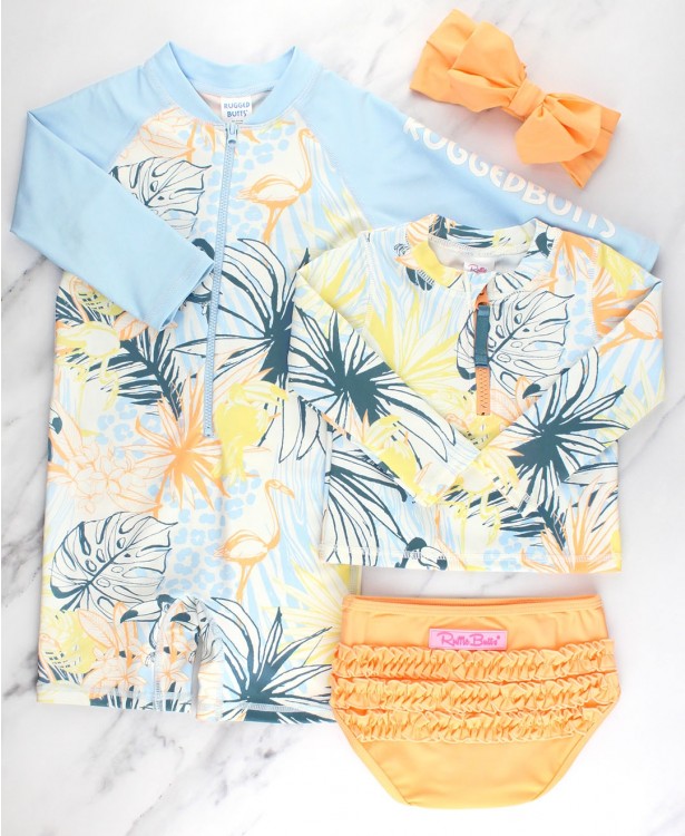 Birds of Paradise Rash Guard Bodysuit