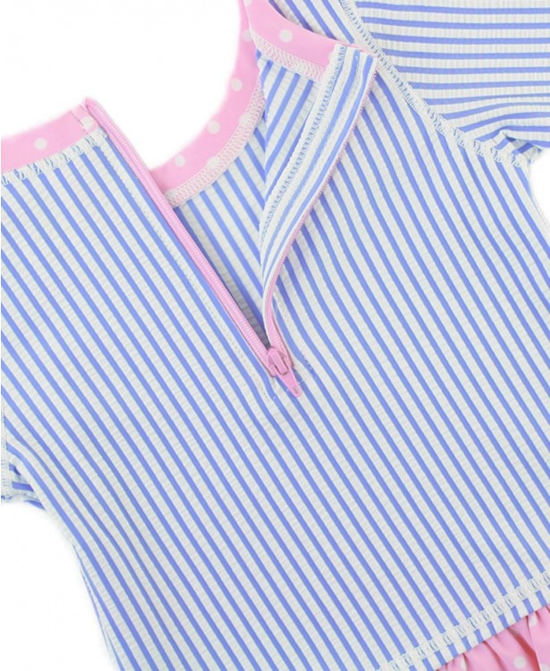 Periwinkle Long Sleeve Rash Guard Bikini