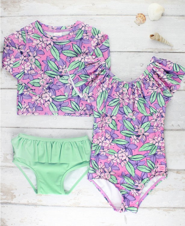 Violet Valley Ruffle One Piece