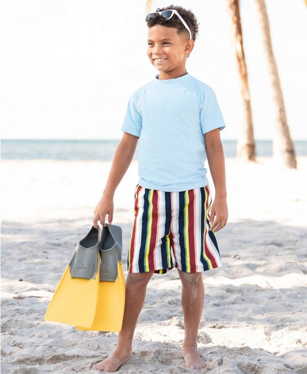 Sky Blue Short Sleeve Rash Guard