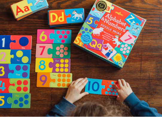 Alphabet & Numbers Puzzle Pairs