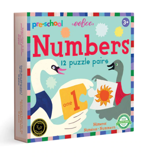 Pre-school Numbers Puzzle Pairs