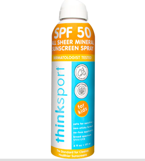 ThinkSport Kids SPF 50 All Sheer Mineral Sunscreen Spray