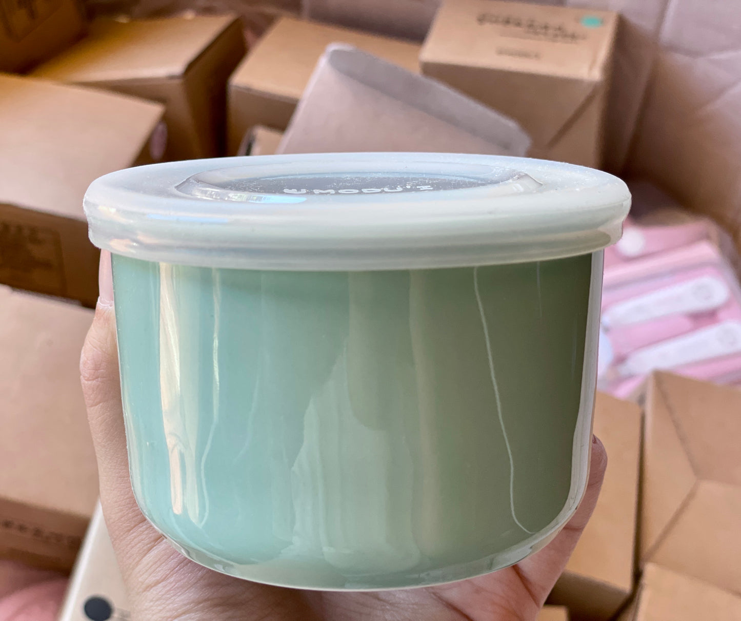 MODU'I Bluemama Ceramic Baby Food Bowl With Lid - 陶瓷辅食碗(带盖)250ml