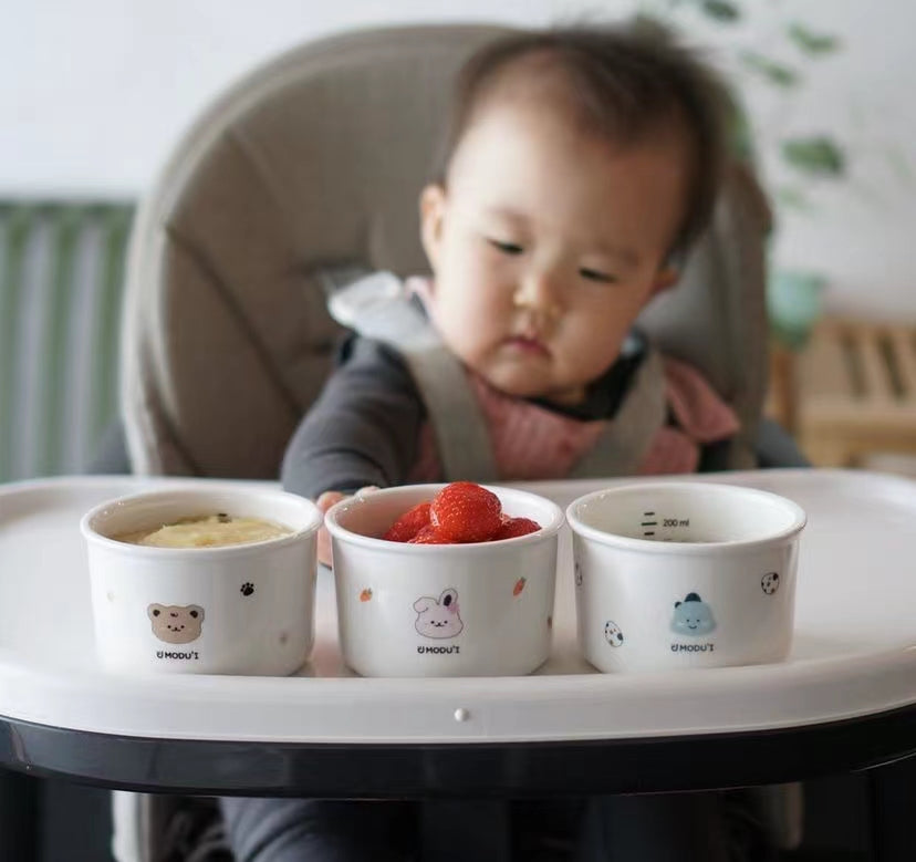 MODU'I Bluemama Ceramic Baby Food Bowl With Lid - 陶瓷辅食碗(带盖)250ml