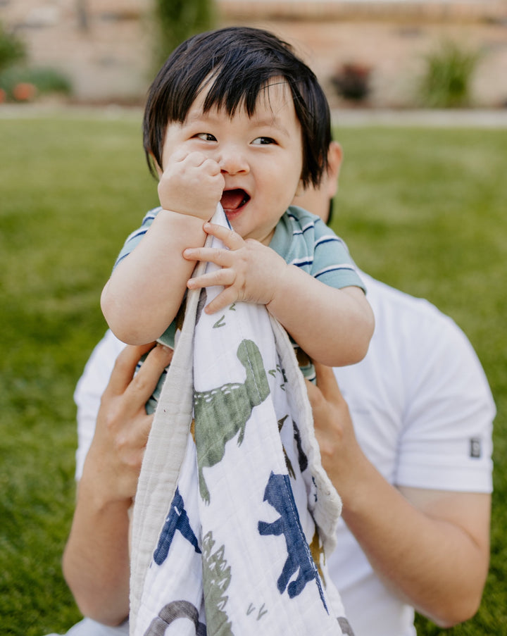 Cotton Muslin Baby Quilt - Pressed Petals